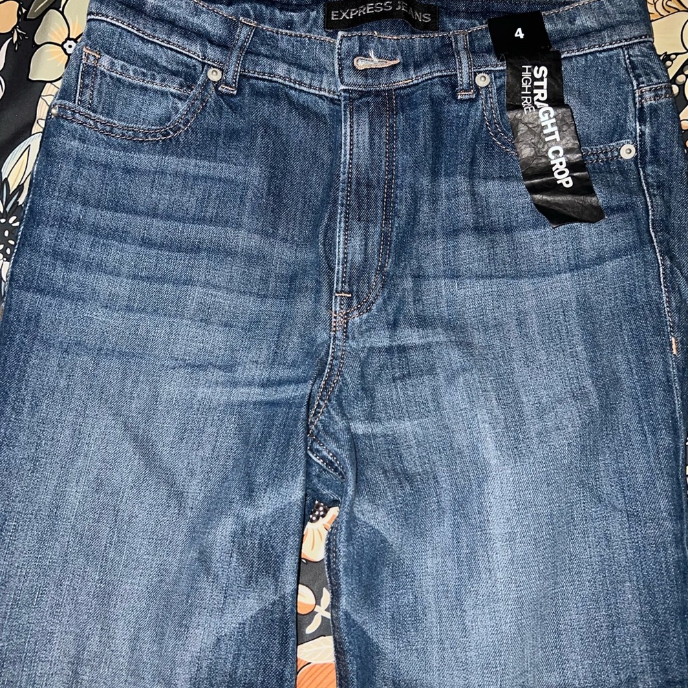 Express Men's Straight Jeans in Blue
